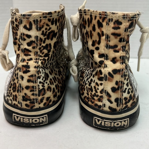 Vision Street Wear Leopard Print Hi Top Canvas Skateboarding Shoes Size 8.5 - Picture 7 of 11